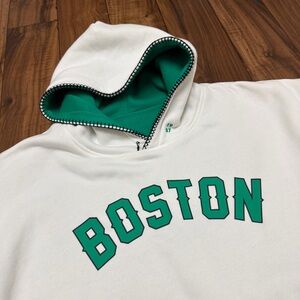 1987 Label Boston Champions Reversible Hoodie Home Away Clover Size Medium